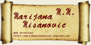 Marijana Mišanović vizit kartica